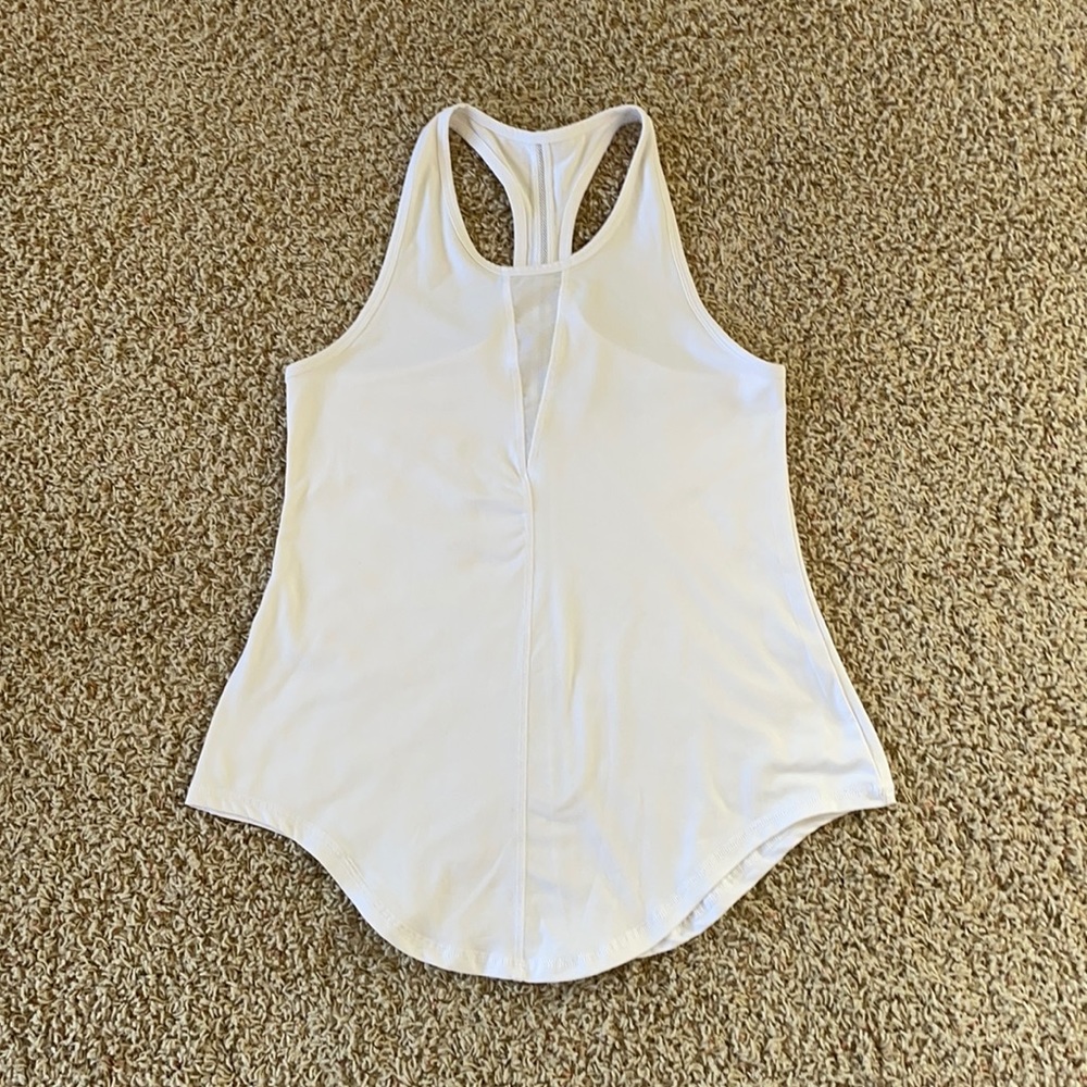 White Racerback Tank Top for Women
